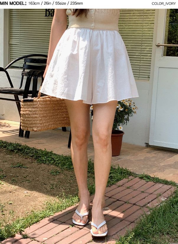 ML Summer Flare Mini Skirt Pants (2color)