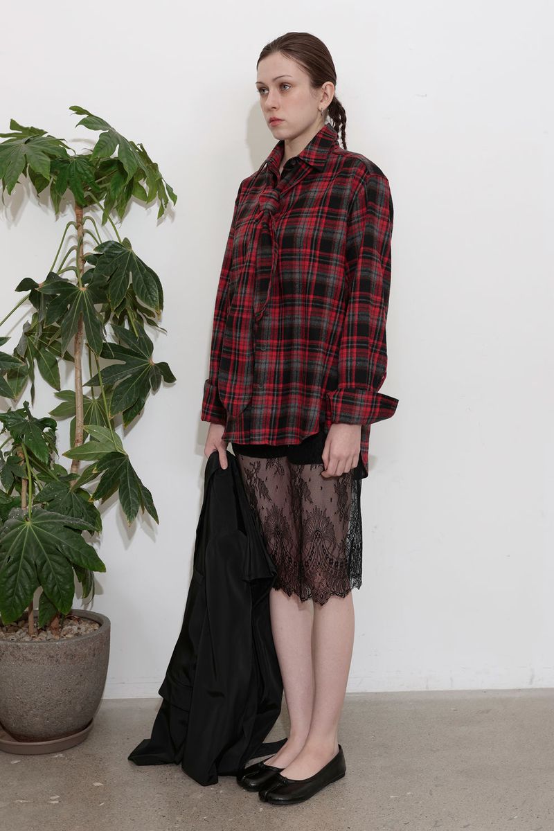 SOFT FLANNEL TIE SHIRT_RED