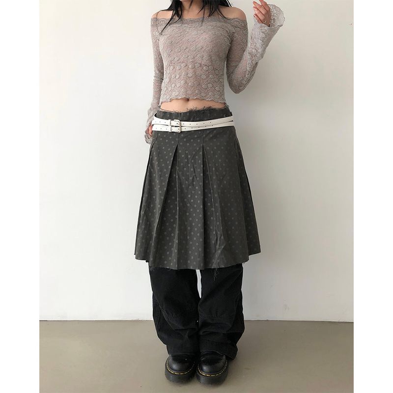 Dot Midi Skirt