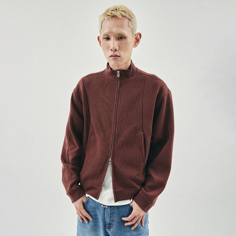 Fickle 2-WAY full zip-up / Brown