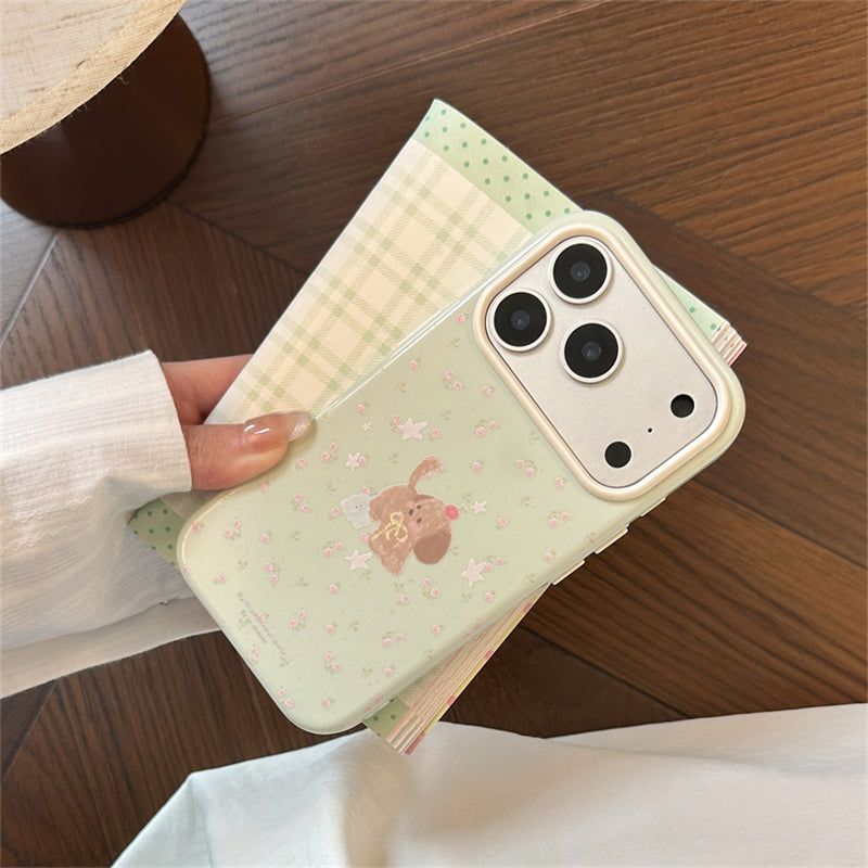[1+1BOGO] Flower Puppy Summer iPhone Case