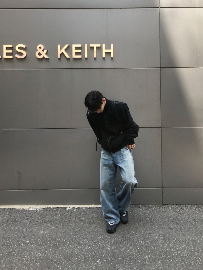 Bart washed straight denim pants