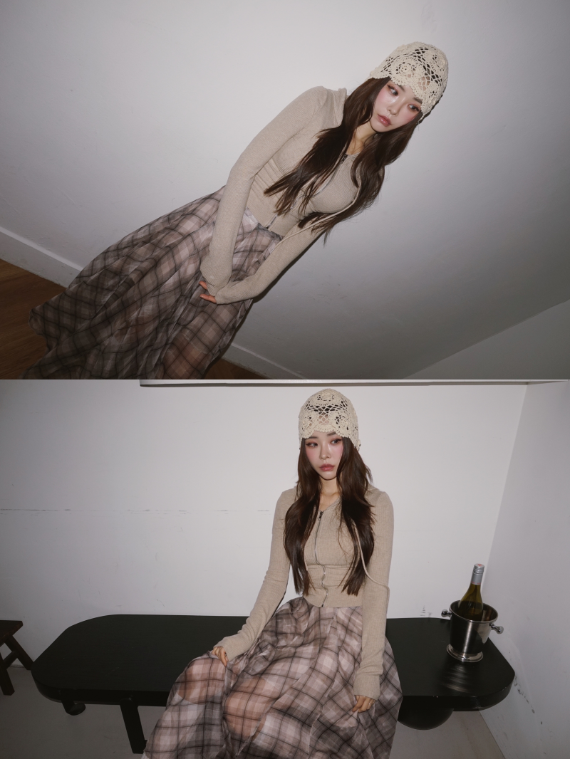 Knit Flower Bucket Beanie