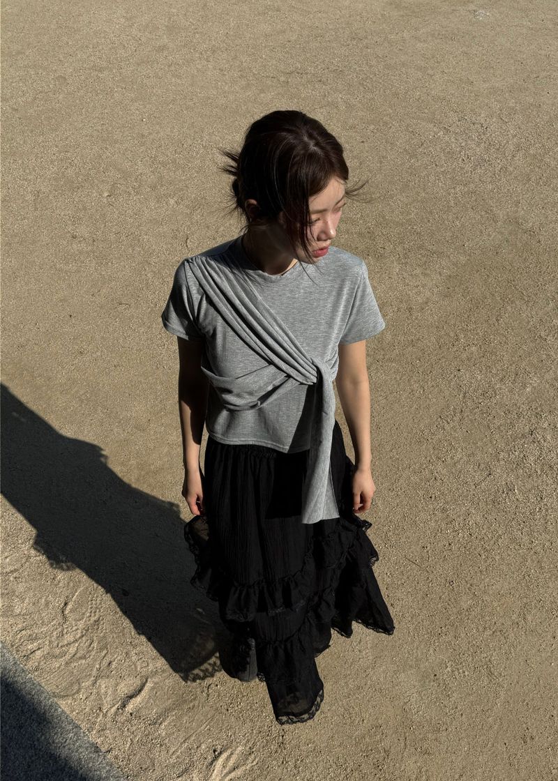 ドレープシャーリングTシャツ