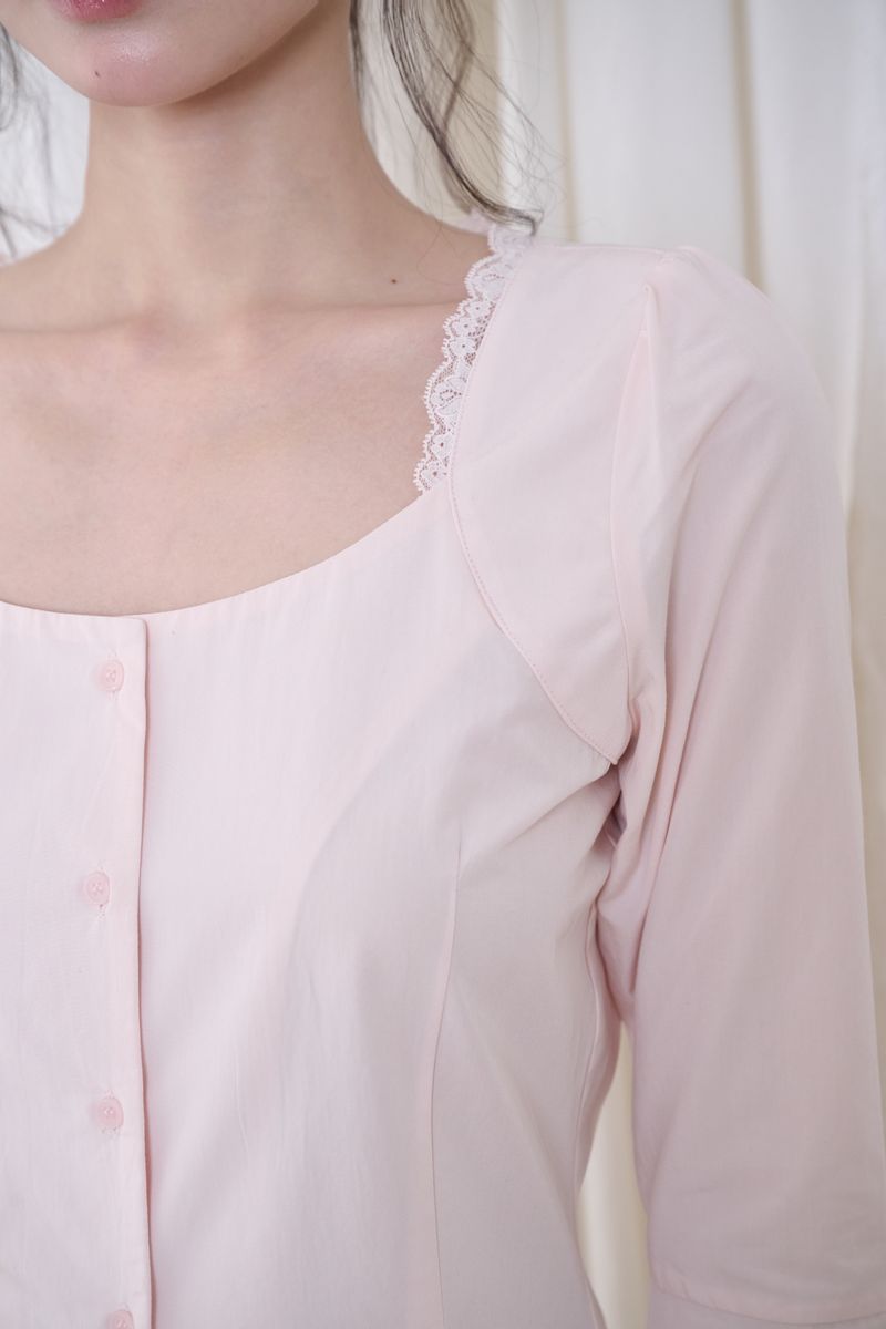 Mabel Lace Square-Neck Blouse (3 colors)