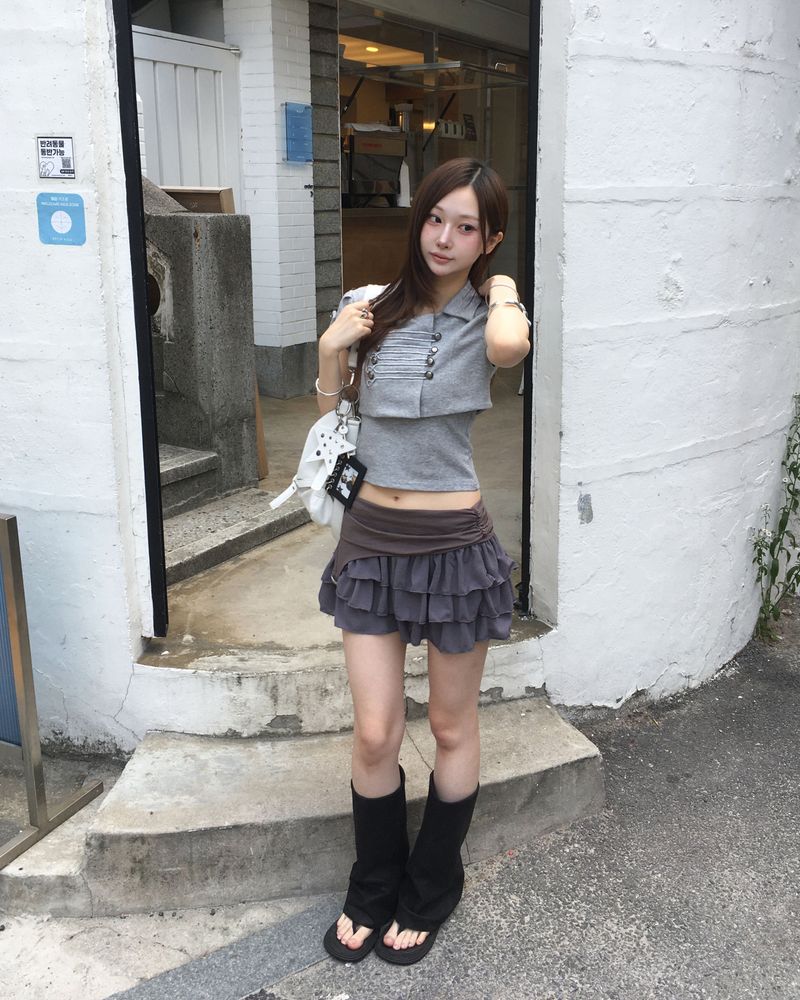 D ring shirring skirt