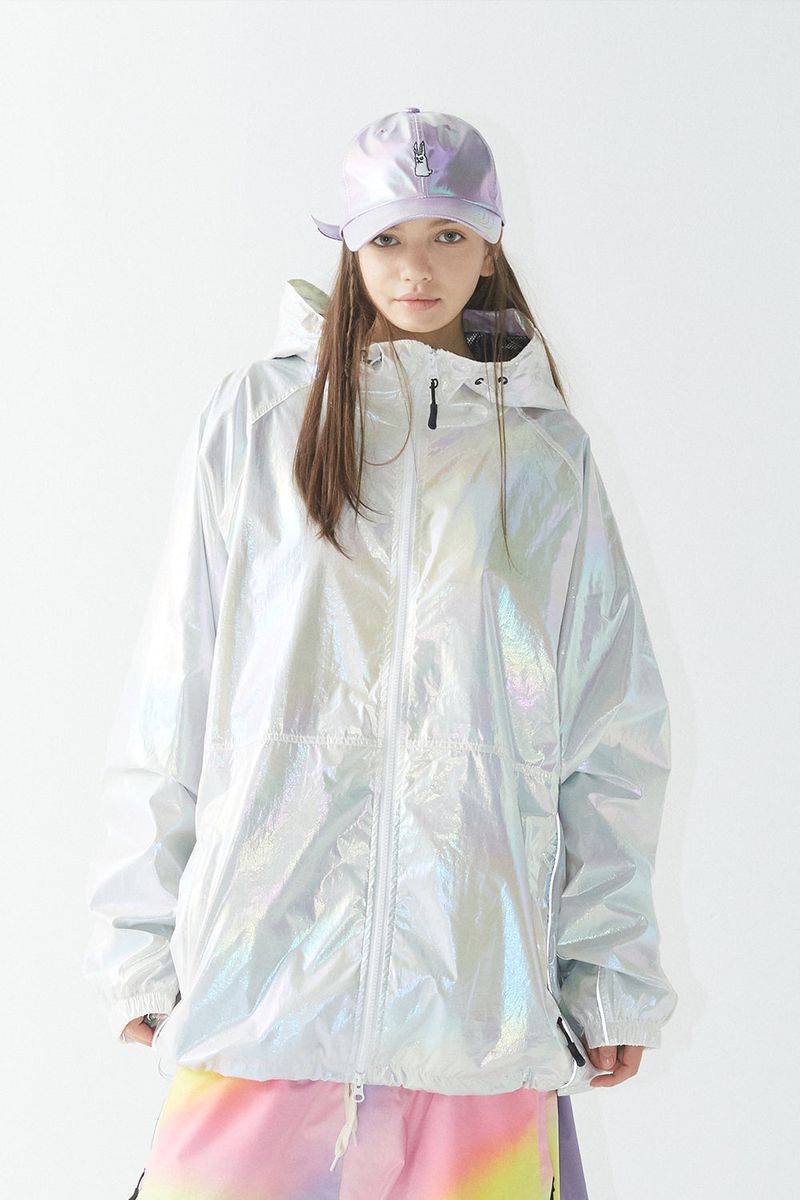 BSRABBIT(ビエスラビット)の「BSR2223FWCP047 GR HOLOGRAM CAP PINK(Hats)」
