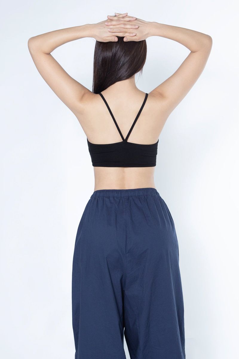 Back Tunnel Bra Top (Black)