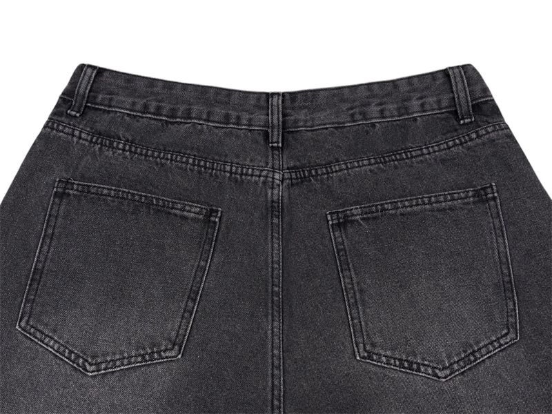 Ease Wide Two-Tuck Denim Pants