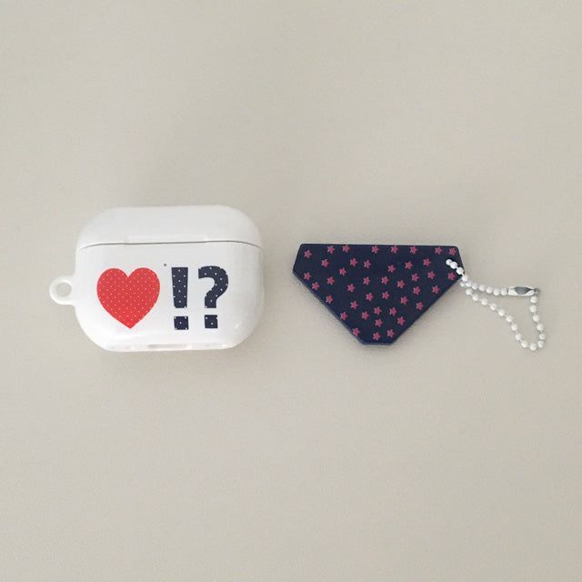 Heart polka-dot red glossy AirPods case