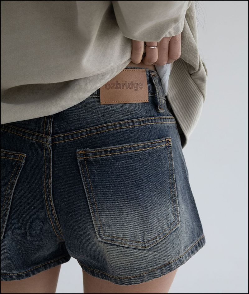 Sia stud denim shorts