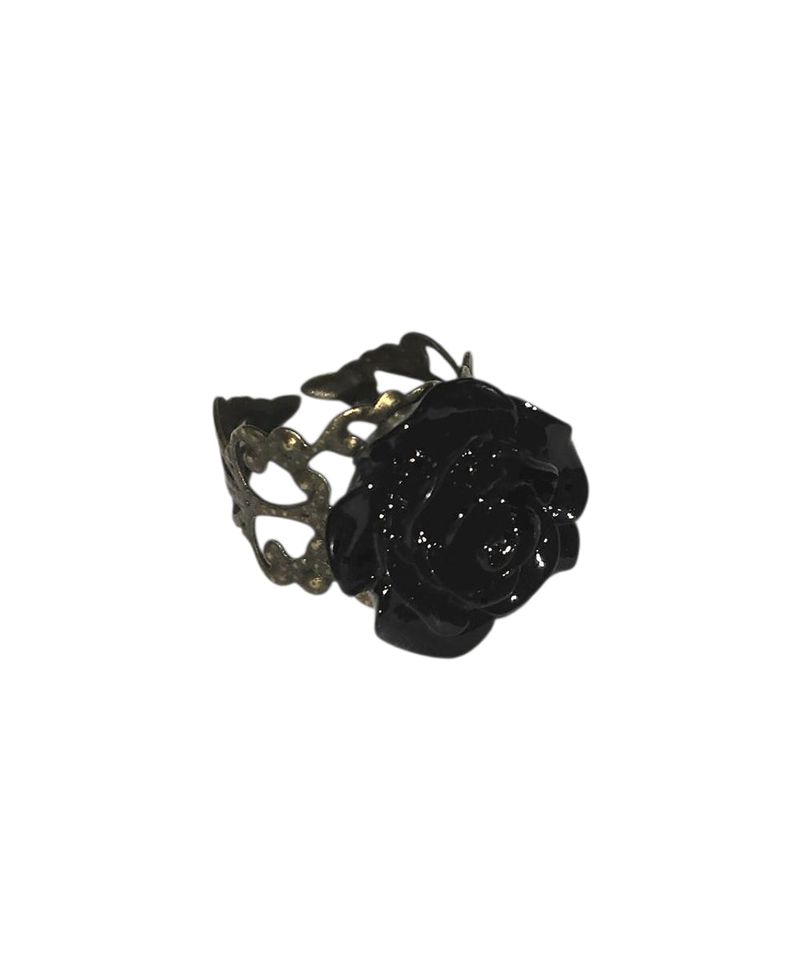 antique black rose ring