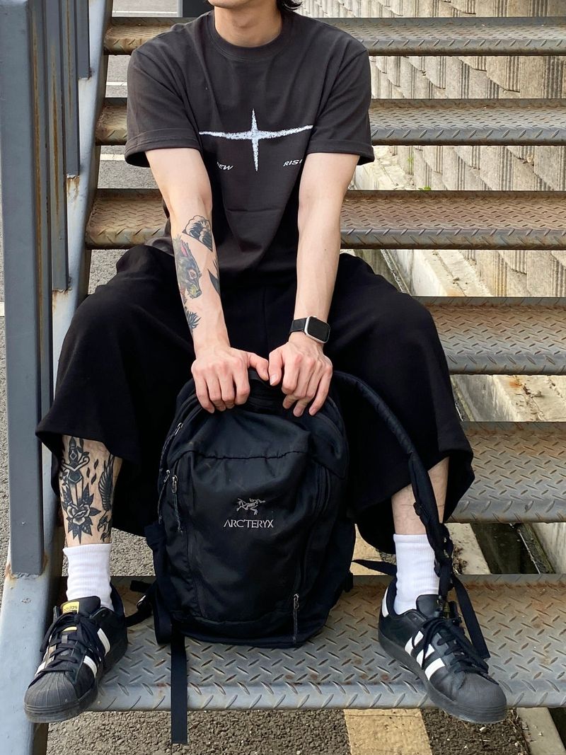Layer pintuck bermuda wide half pants 2C