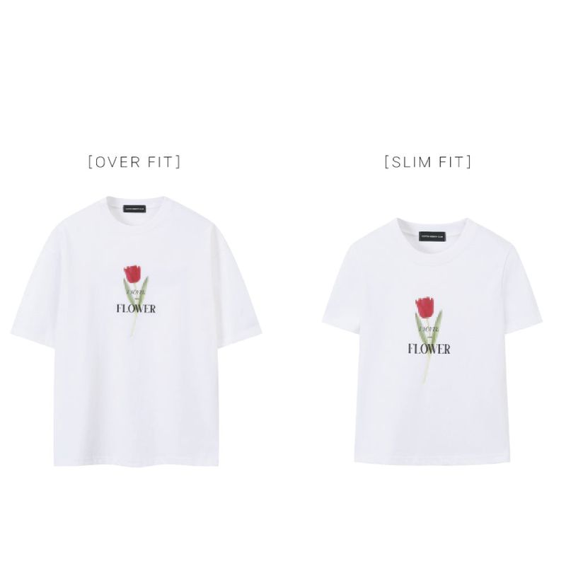 チューリップアートワークTシャツ (2color)