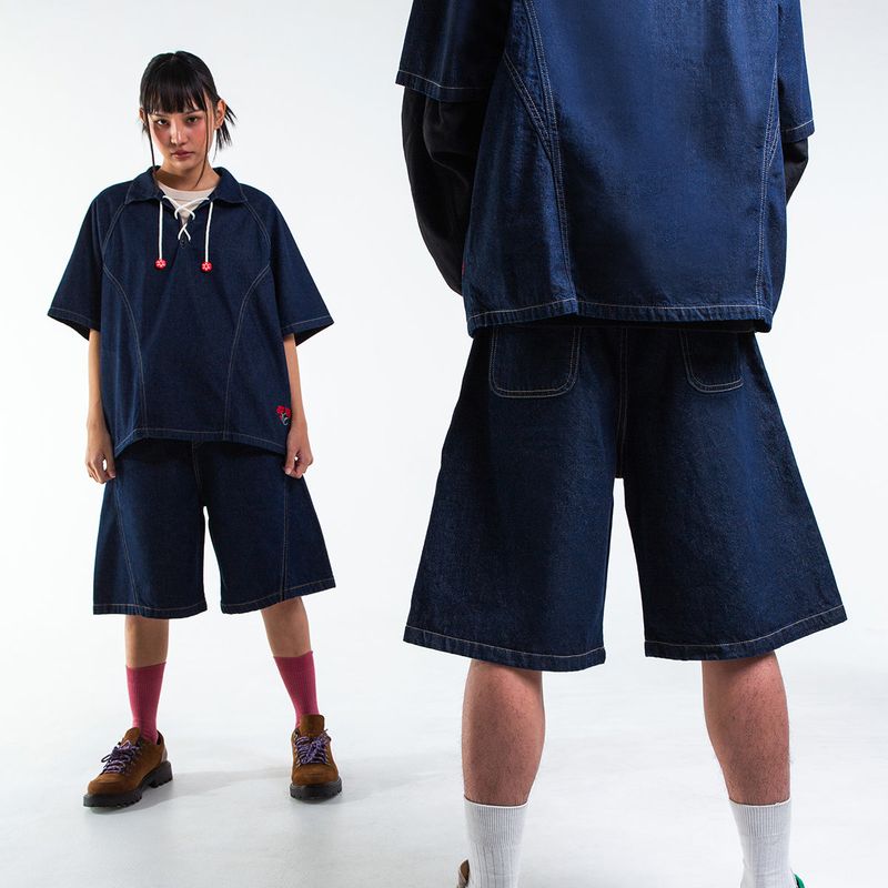 Vineca Twisted Seam Jorts