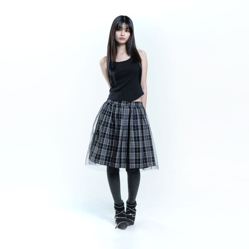 Layer tulle skirt Check