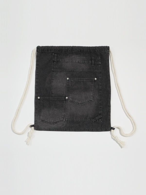 (UNISEX) Denim Rope String Gymsack