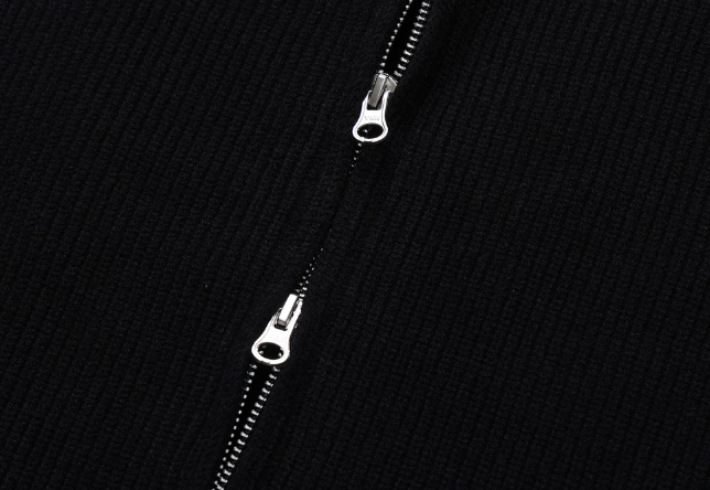 Aiden Daily Two-Way Wool Knit Zip-Up