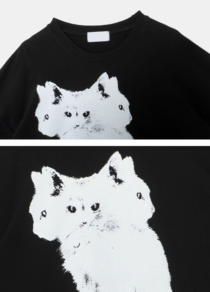 3 Cat Overfit T-Shirt