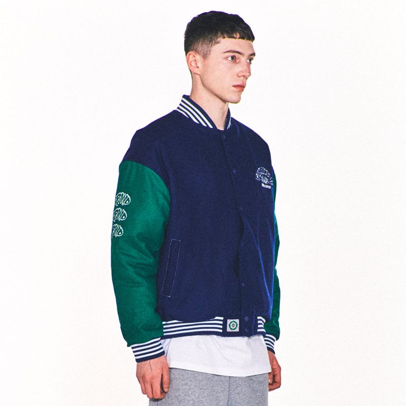 WEIRD PICNIC VARSITY JACKET (NAVY)