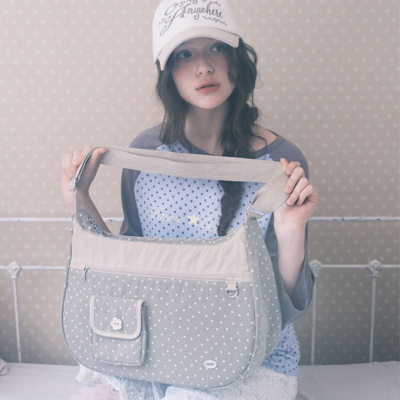 Star messenger bag_beige