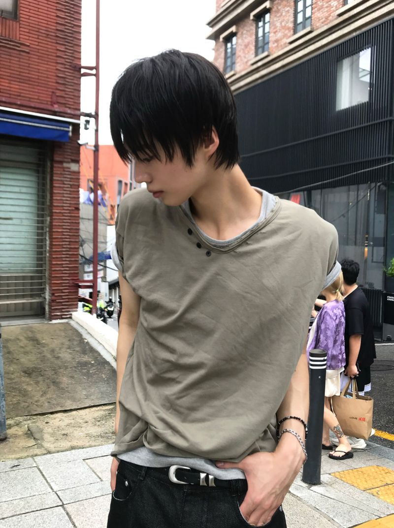 Washed Henley Tee