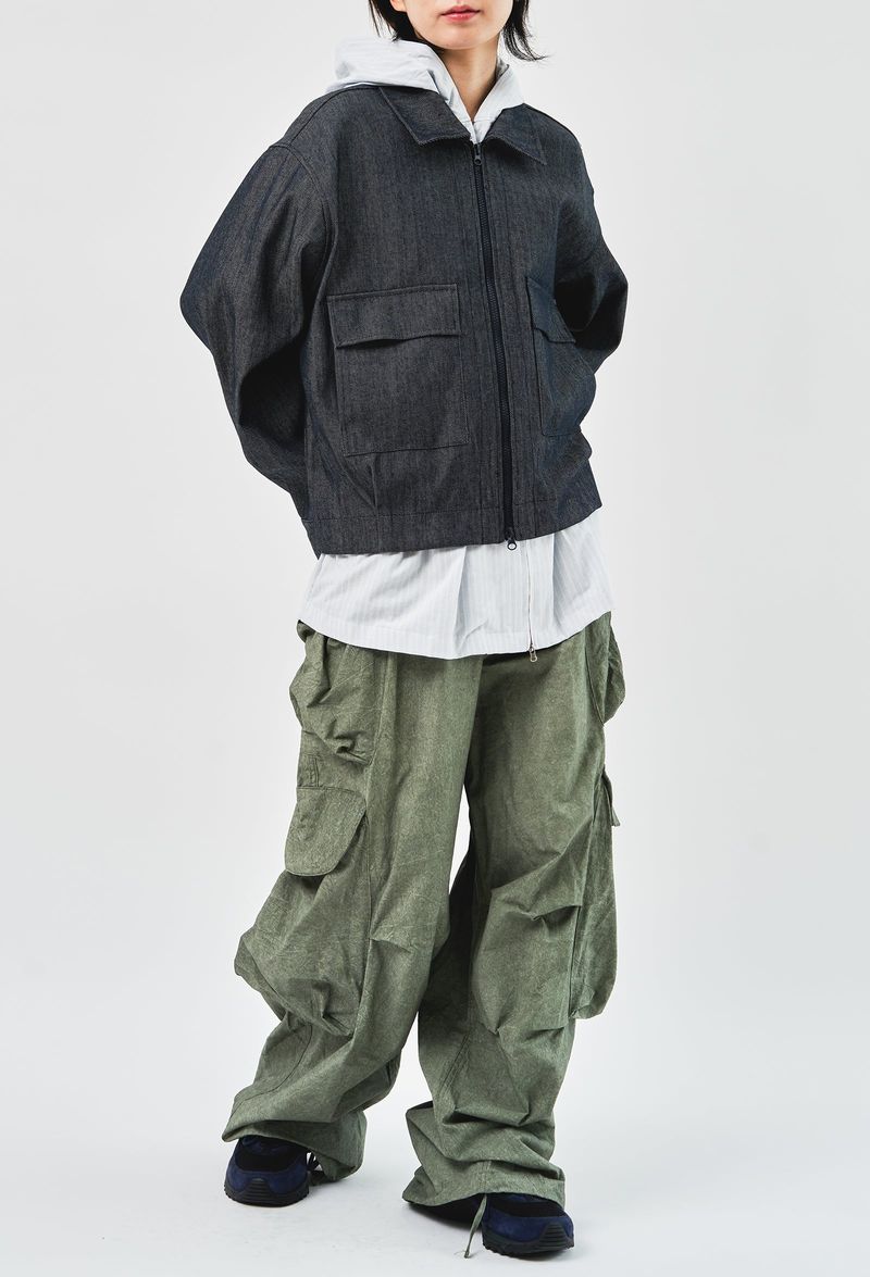 Mei Cropped Denim Jacket (2color)