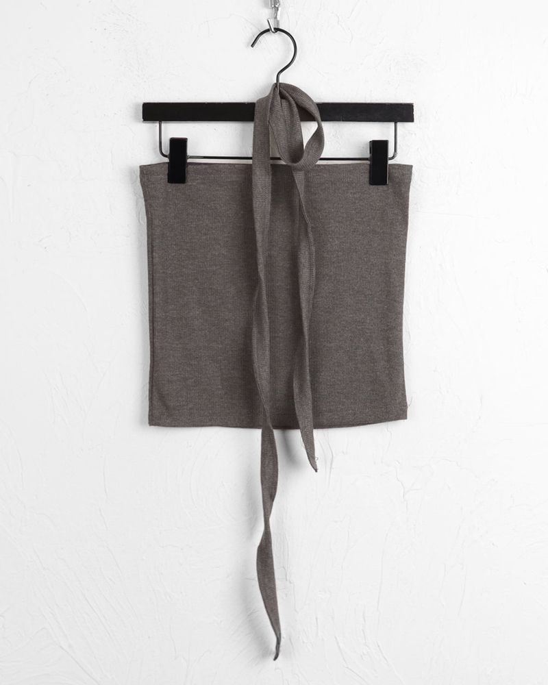 Cable ribbed tank top