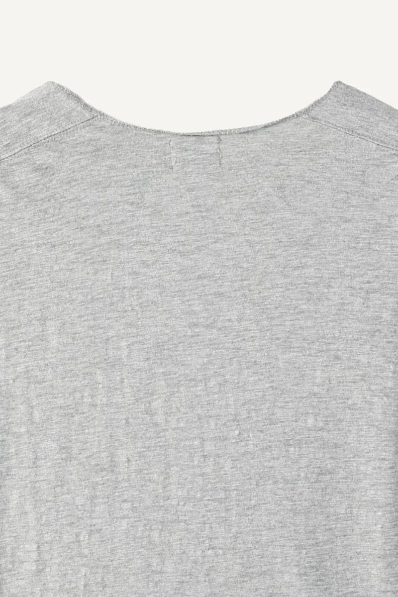 Henley neck slub cotton long sleeve