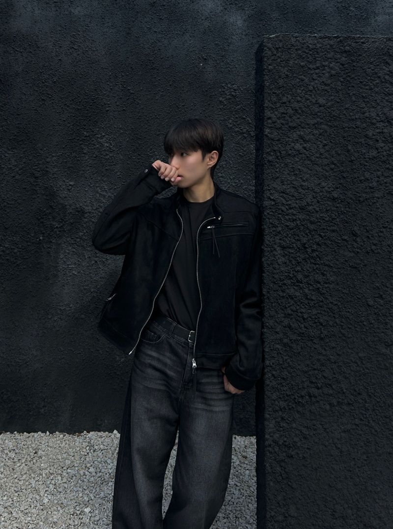 ONEPICK CLOTHES（ワンピッククローズ）の「(MADE) ワンピックウェスタンバイカースエードジャケット-ブラック（ジャケット/アウター）」