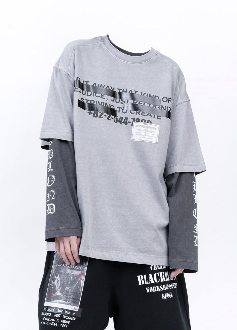 BBD Hidden Slogan Pigment T-Shirt (Gray)