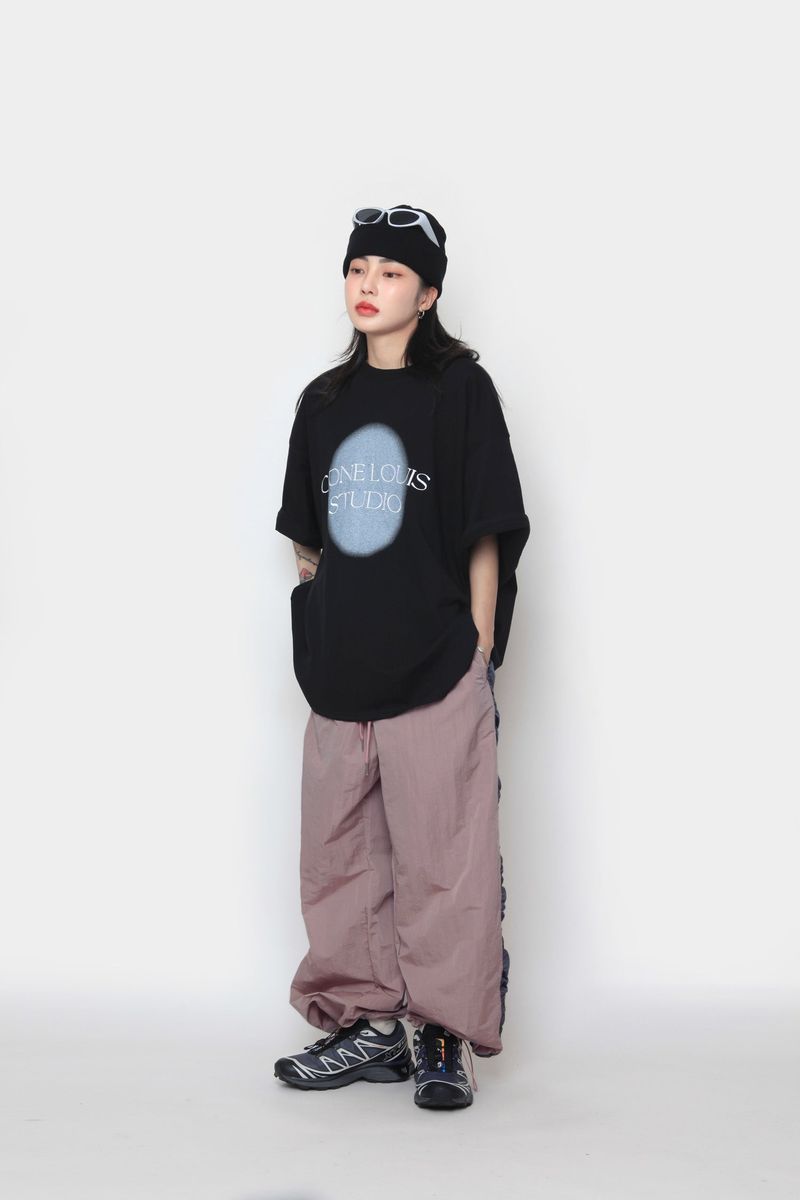 Spray  Embroidery Short Sleeve T