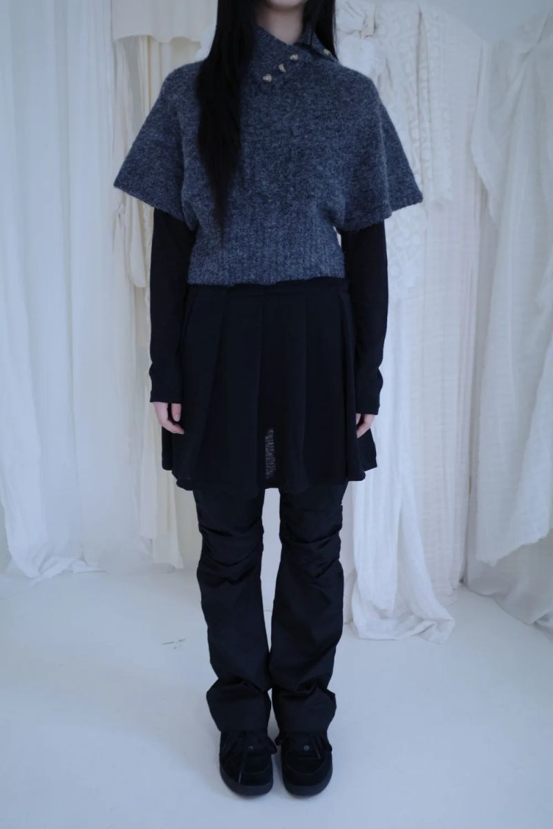トイニットボタンケープ（3color）