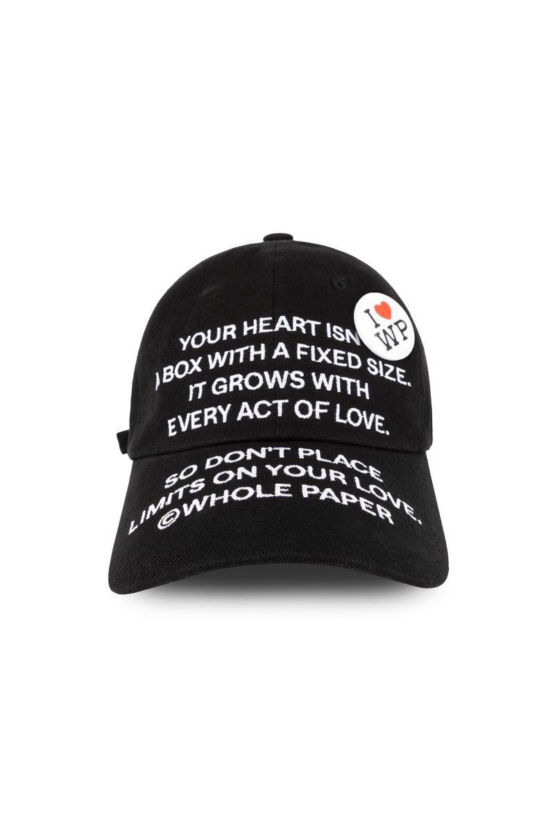 TEXT BALL CAP (BLACK)