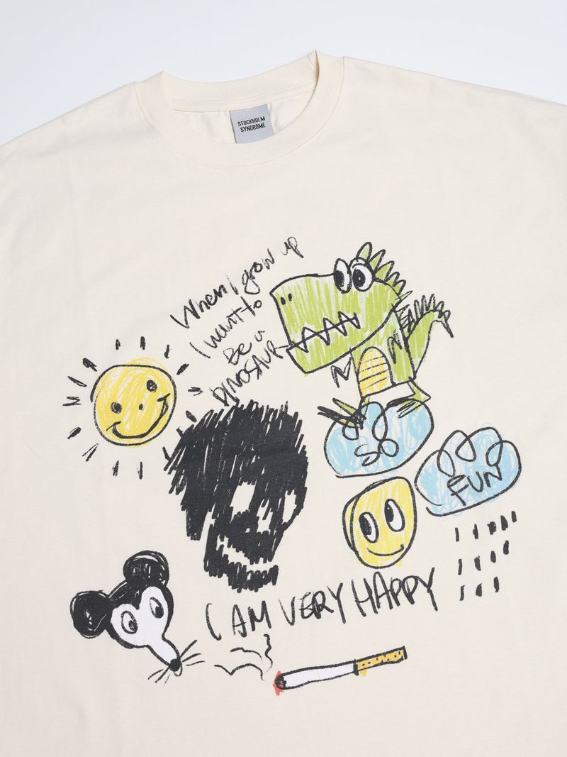 ディノTシャツ - クリーム