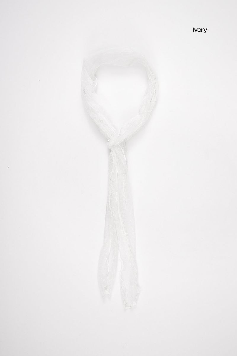 Wrinkle see-through summer scarf