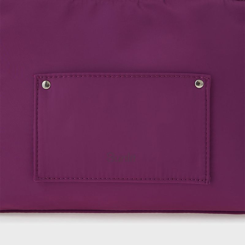 Lettering Cross Tote Bag (Purple)