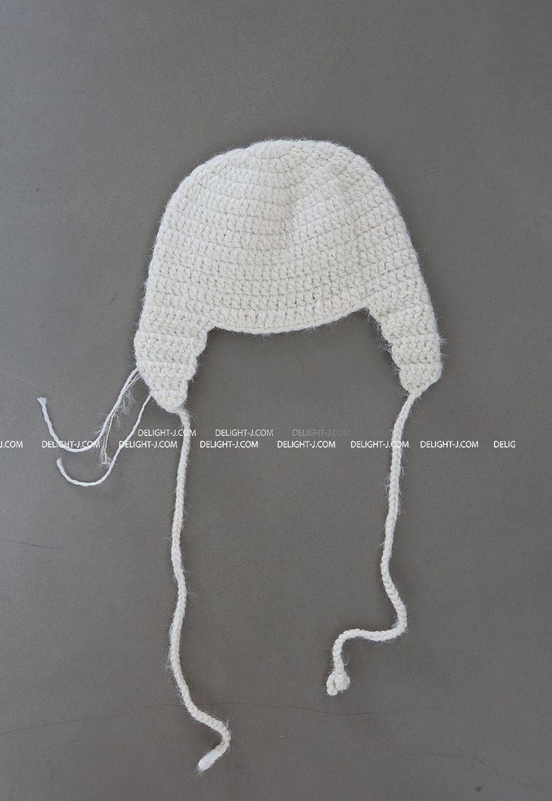 Flower knitted knit beanie