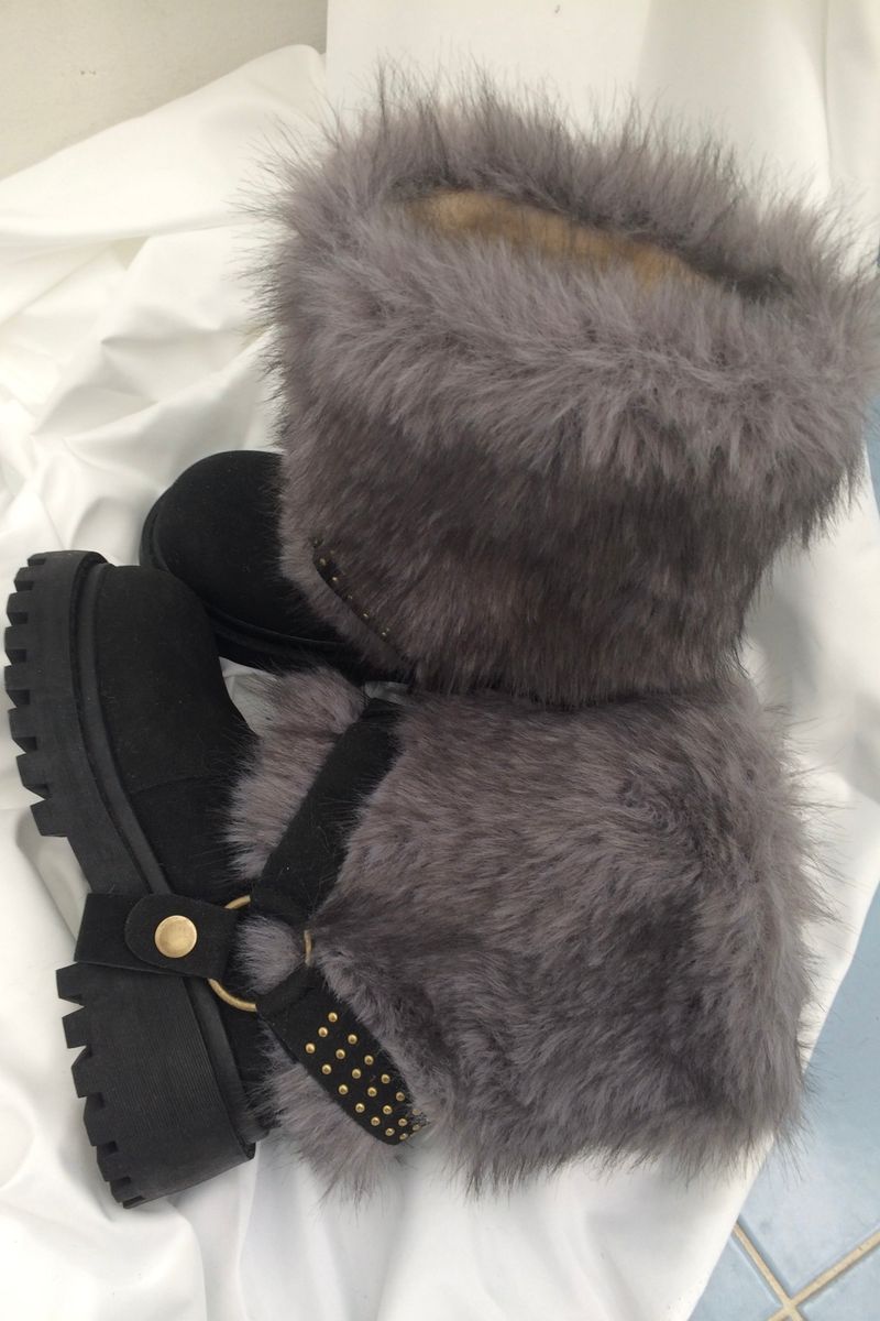 Vintage Stud Two Way Fur Boots