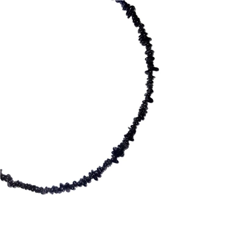 mini gemstone necklace (black)