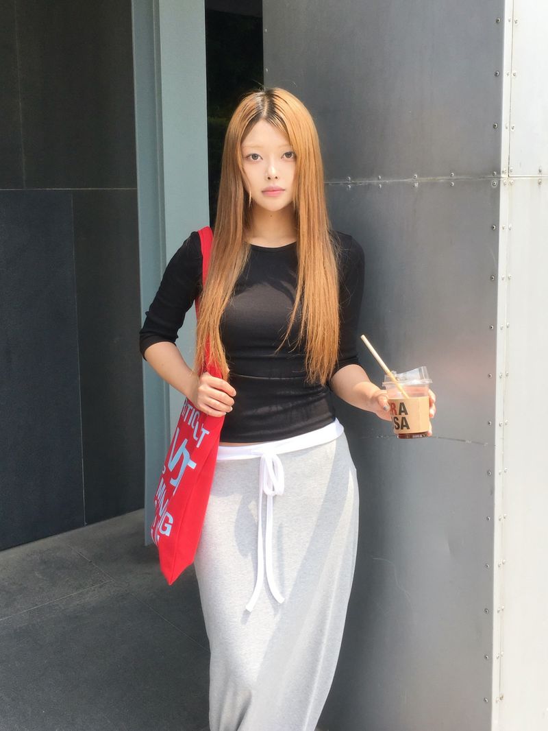 Salt line waist maxi skirt (4c)