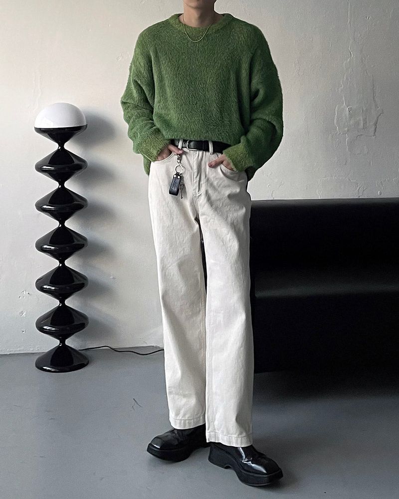 RU2219 Loop Angora Round Knitwear (4 colors)
