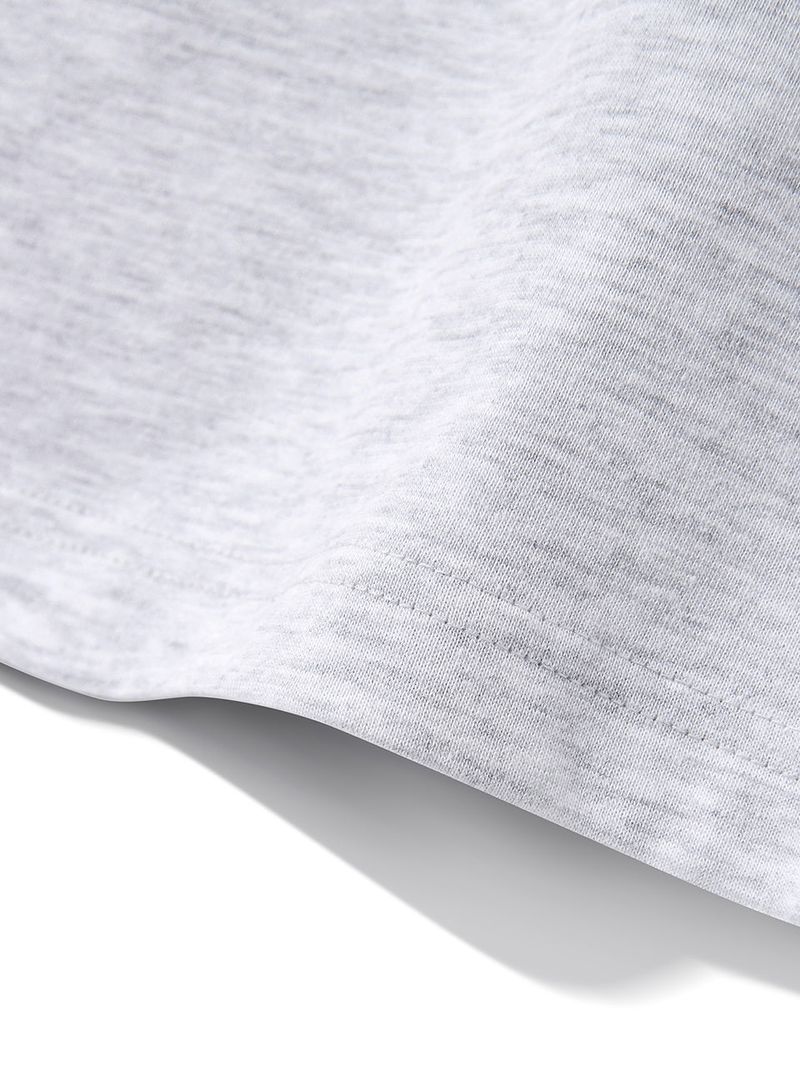 カーブネックロゴ半袖Tシャツ