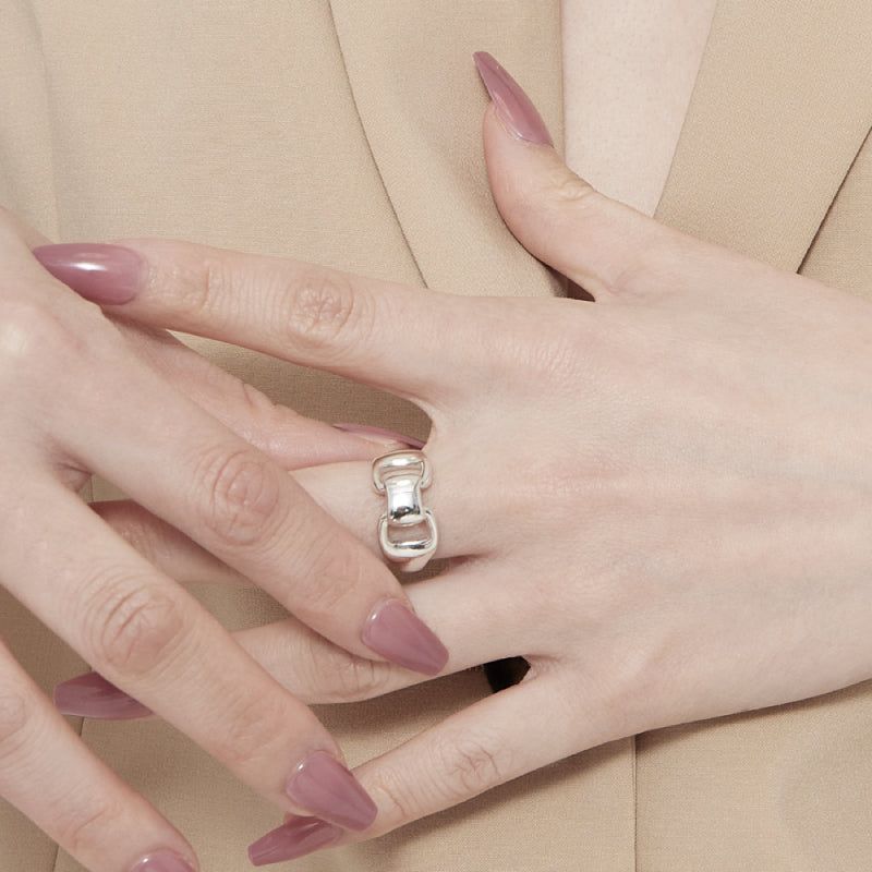 BONAFIDE JEWELRY(ボナファイドジュエリー)の「Square Link Bold Ring(Accessories)」