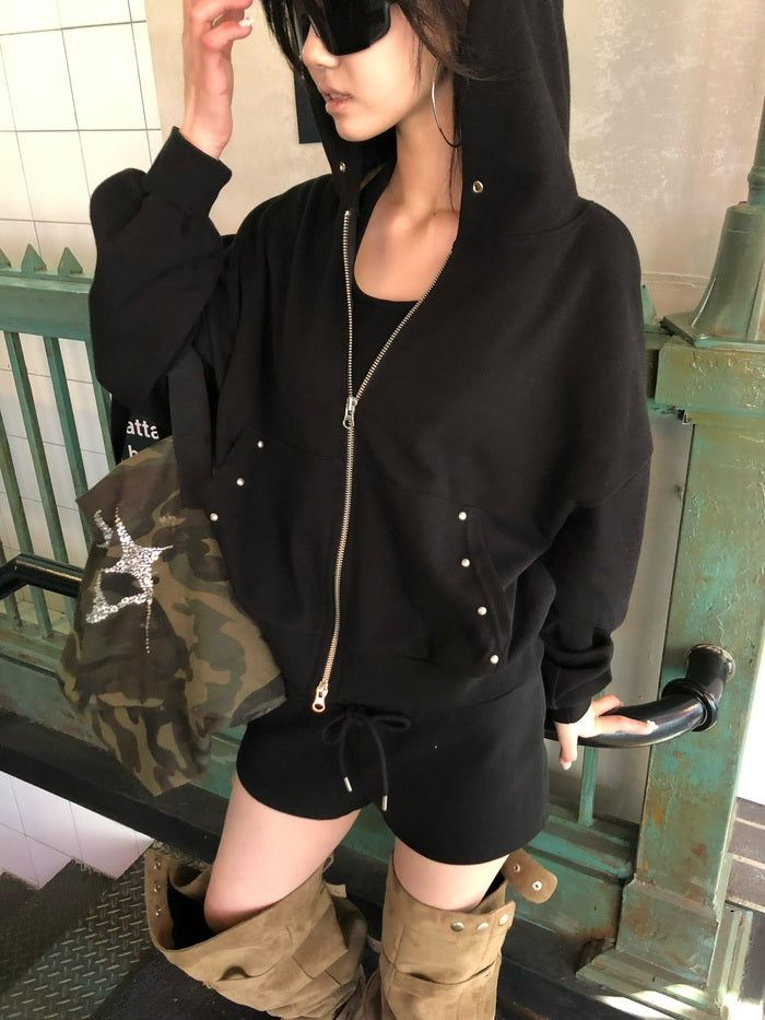 Ring Studded Hoodie