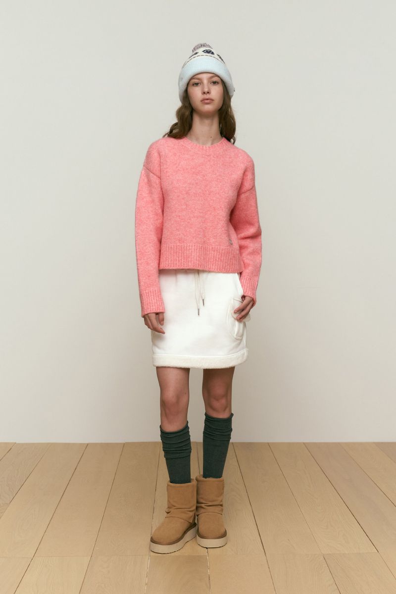 COLLECTION ROUND NECK KNIT [PINK]