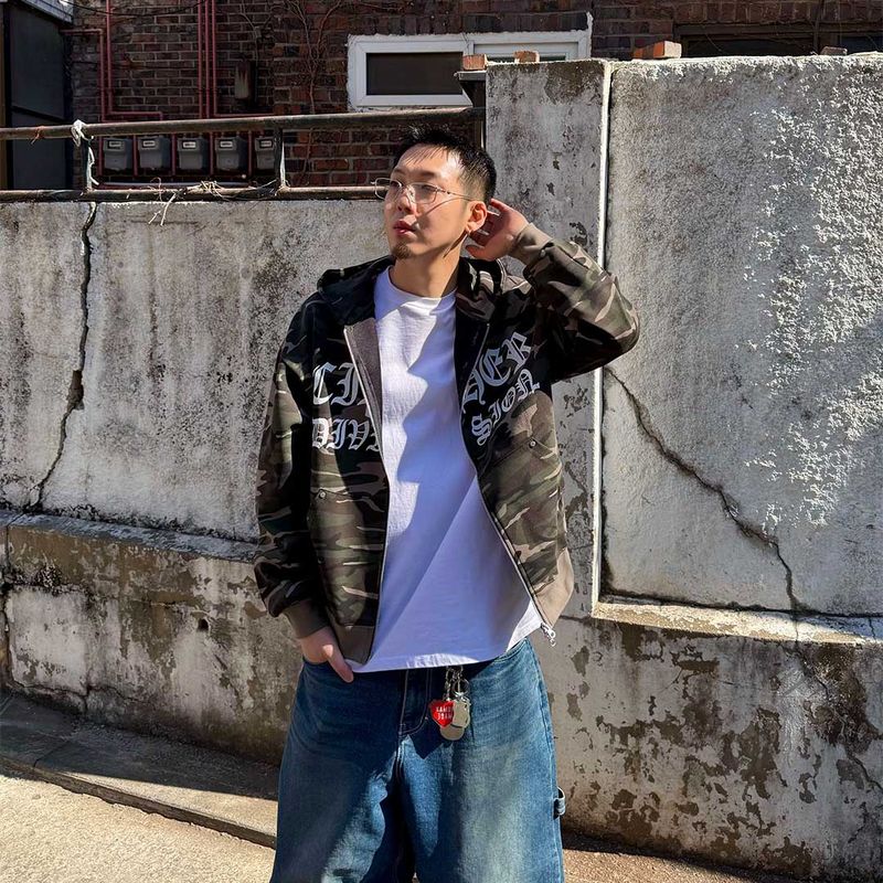 HundoP(ハンドピー)の「Vintage Two-Way Camo Hood Zip-Up(Tops)」