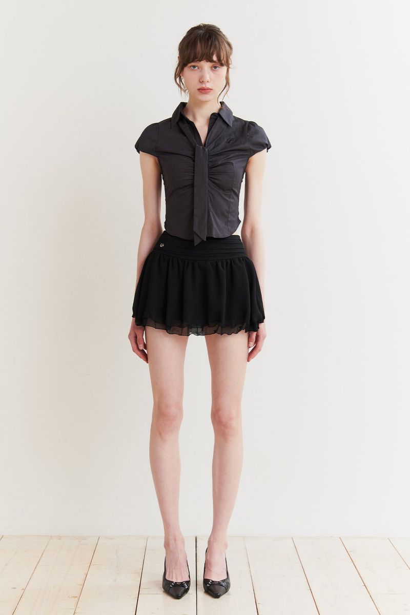 JADE SCARF SHIRT charcoal