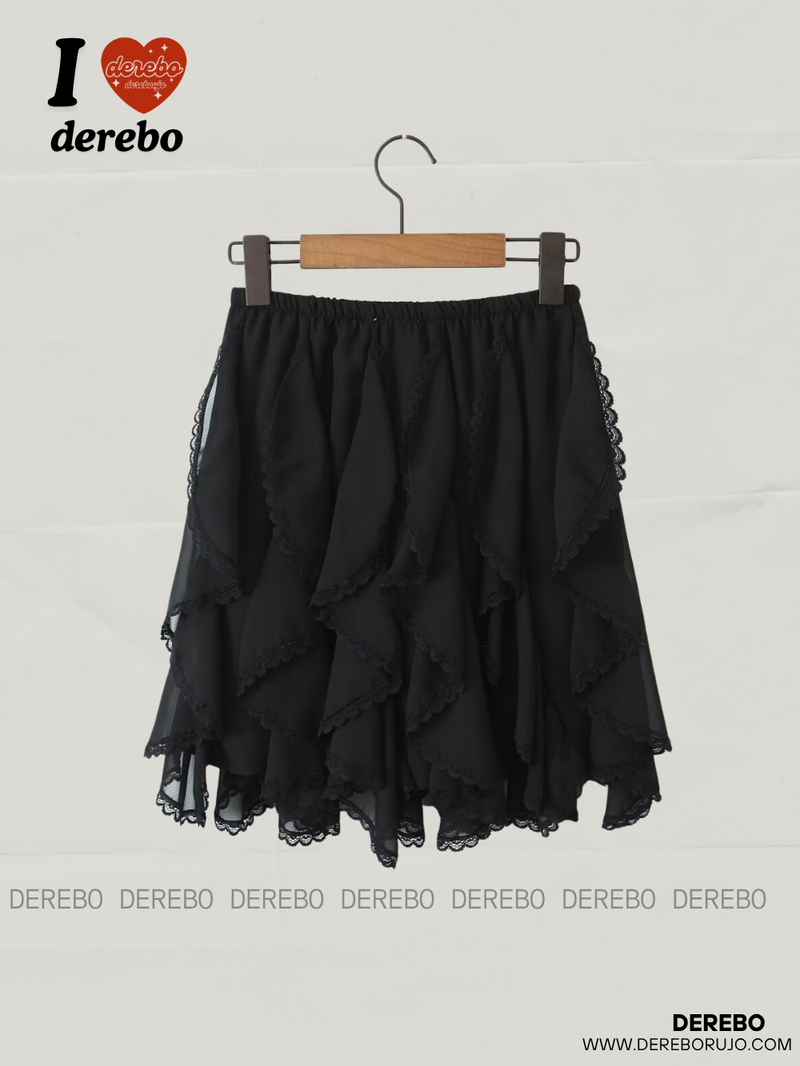 Lily Chiffon Lace Midi Skirt