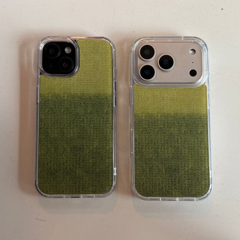TWO - TONE MOHAIR HARD JELL CASE - GREEN
